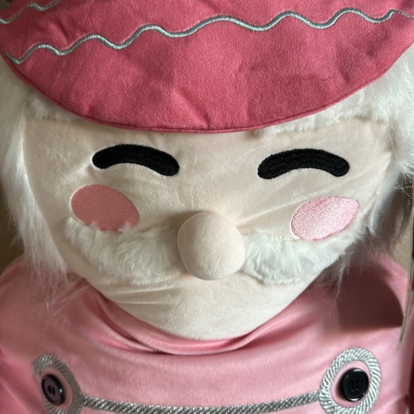 Isaac Mizrahi Oversized Nutcracker Pillow Pink Blue Turquoise Holiday NEW - Picture 5 of 10